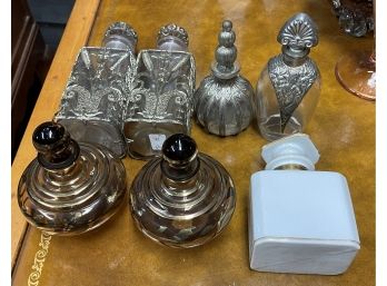 7 VINTAGE COLOGNE BOTTLES