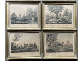 4 VICTORIAN PRINTS IN MATCHING FRAMES