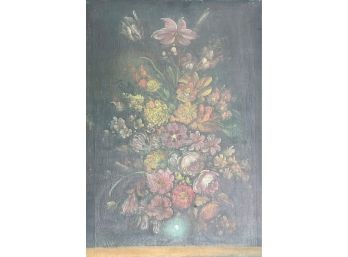 LOVELY SIGNED  VICTORIAN STILL LIFE PAINTING OF FLOWERS OIL ON CANVAS