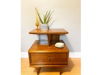 RARE 1960s Mid-Century Kent Coffey 'The Continental' Walnut Nightstand