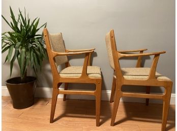 Set Of 2 D-Scan Danish Modern Teak Dining Chairs