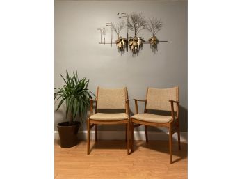 Set Of 2 D-Scan Danish Modern Teak Dining Chairs