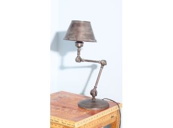 Industrial Brass Adjustable Table Lamp