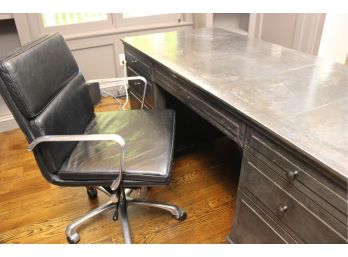 Restoration Hardware Industrialized Annecy Metal Wrapped Desk & Office Chair