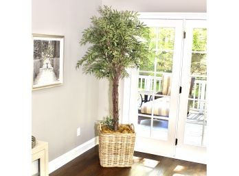 Decorative Foliage Tree In Basket