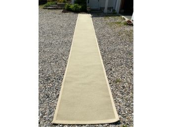 Ripple Wool Sisal Runner Rug With Cotton Binding