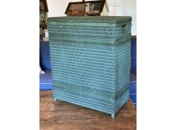 Vintage F.a. Whitney Carriage Co. Painted Wicker Laundry Hamper