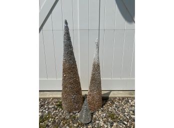 Sparkly Prism And Beaded Cone 'trees'