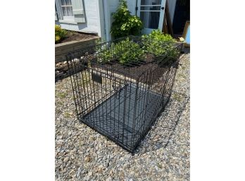 Black Coated Metal Dog Crate