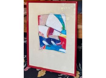 Jo-ann M. Acey, Framed Abstract Painting, Brooklyn Based Artist Signed