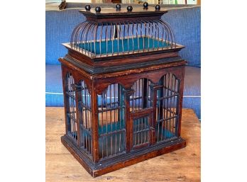 Antique Victorian Inspired Wooden Bird Cage