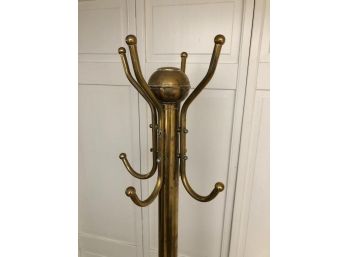 Antique Brass Coat Tree - 70'H