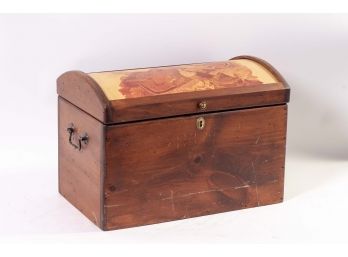 Small Domed Trunk With Ruffed Grouse Design