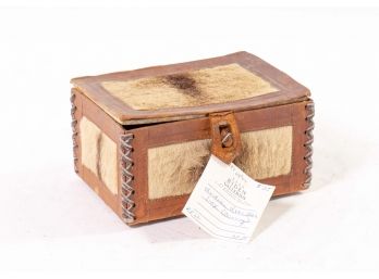 Indian Handicraft Deerskin Sewing Box