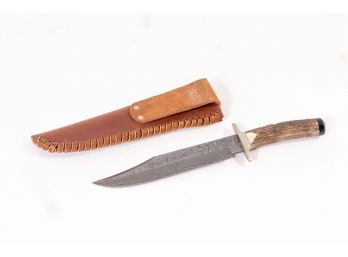 16 Inch Huntsmans Knife With Antler Handle