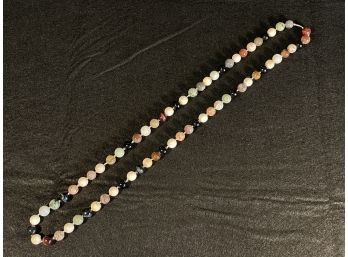 Costume Marble Glass Beaded Necklace