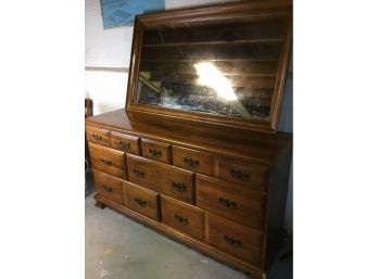 Solid Maple Dresser With Mirror