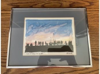 'Sunset At Mallory Dock, Key West' Print By Robert Edward Kennedy In Frame