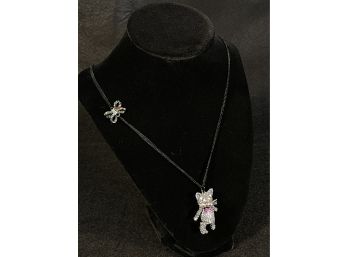 Cute Cat Necklace With Butterfly