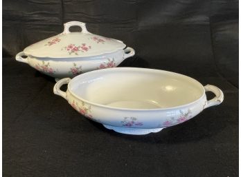 Antique Royal Austrian China Serving Bowls With Lids