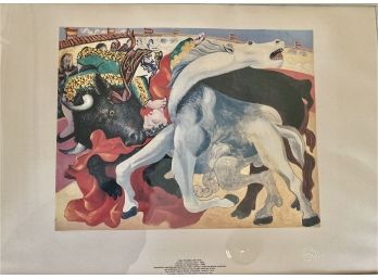 Pablo Picasso, Corrida La Mort Du Torero, Lithograph On Arches Number #1009/5000