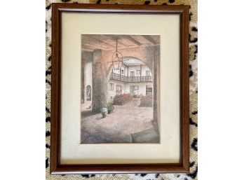 Archie Boyd Framed  French Courtyard Prints S/2