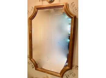 Very Nice Gold Frame Beveled Mirror