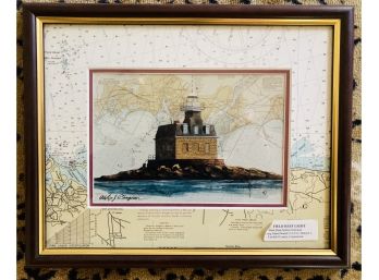 Penfield Reef Lighthouse Philip J. Chagnon Nautical Print