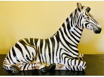 NICE Large Ceramic Zebra, Red Clay Made In Italy