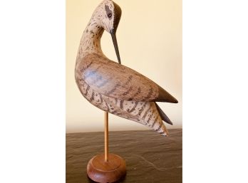 Carved Wooden Sandpiper Very Nicely Done