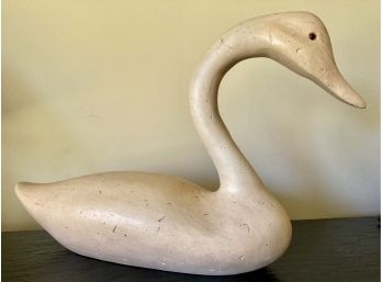 Nice Large Carved Wooden Swan