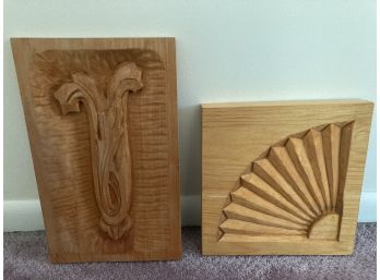 Light Wood Abstract Carvings