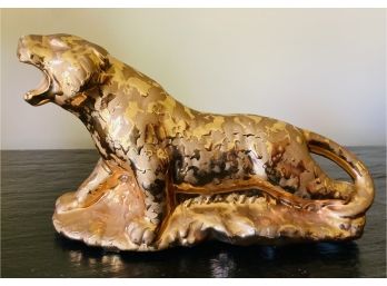 Very Cool 24k Gold Over Leopard Planter