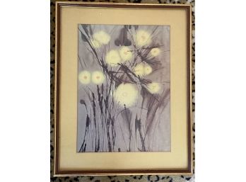 Yellow Flowers Abstract Framed Print