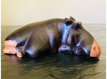 Carved Wooden Hippopotamus  #927