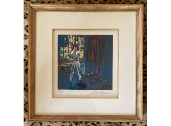 LeRoy Neiman 'Self Portrait' Painting Himself Hand Signed #422/500 Serigraph