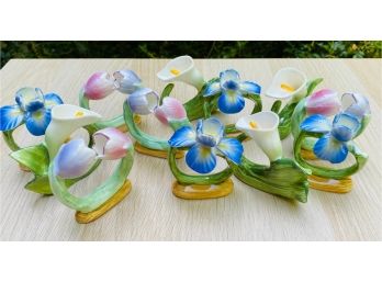 Bone China Napkin Rings - Assorted Flowers