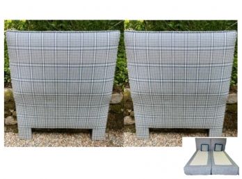 Great Pair Of Tailored Twin Headboards. - Use As King Or Two Twins