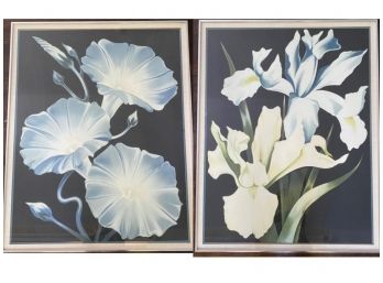 Pair Of Large Contemporary Floral Prints