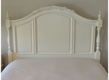 Pretty White Painted Full Size Bed