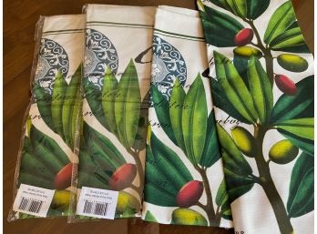 Olive Grove Kitchen Towels (4) New In Packaging