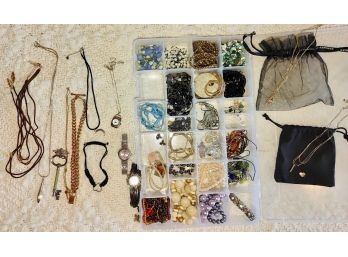 Large Lot Of Costume Jewelry Including Juicy Couture & 14K Charm