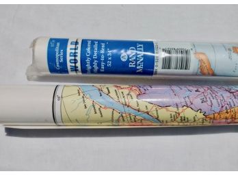 Two Rolled Paper Maps