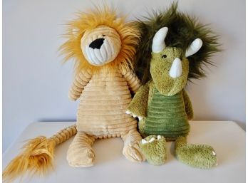 Jelly Cat London Stuffies - Lion & Dinosaur