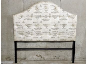 Pier 1 French Influenced Upholstered Full Headboard With Mattress & Boxspring