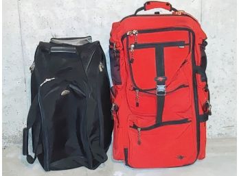 Black Samsonite & Red Tour Rolling Luggage