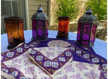 Moroccan Themed Dining Dcor - Lanterns, Runners, Napkins