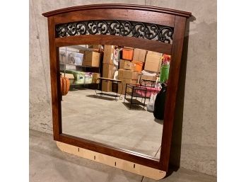 Large Over-the-Dresser Mirror With Iron Decoration