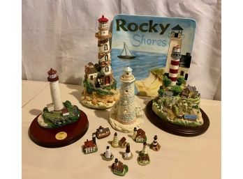 Lot Of Light Houses And A Rocky Shores Platter