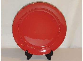 Pottery Barn Red Cambria Dinner Plates (4)